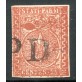 1853/5 Asi Parma 25 cent. bruno rosso varieta'
