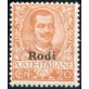 1916 Egeo 20 cent. arancio Rodi 