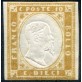 1862 Sardegna 10 cent. bistro giallastro nuovo