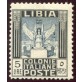 1937 Libia Pittorica 5 lire dent. 11 nuovo