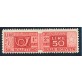 1950 Repubblica Pacchi 50 lire rosso lineare non dentellato in mezzo