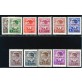 1942 Montenegro serie sovrastampata in rosso 11 valori