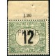 1918 Fiume Segnatasse 12 filler con filigrana C
