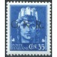 1944 GNR 35 cent. azzurro VR errore di colore nella sovrastampa