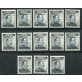 1916 Egeo 15 cent. sovrastampato serie 13 valori