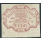 1852 Pontificio 1 scudo rosa carminio nuovo bordo