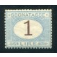 1870 Regno Segnatasse 1 lira azzurro chiaro e bruno