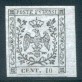 1855 Modena tasse giornali 10 cent bordo