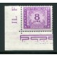 1956 Repubblica Segnatasse 8 lire stelle angolo