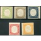 1861 Regno NON EMESSI serie 5 valori bordo