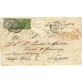 1858 Pontificio 50 Baj su lettera per Napoli