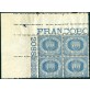 1894 San Marino 25 cent. azzurro quartina