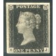 1841 Inghilterra 1 penny nero nuovo spl