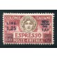 1927 Eritrea Espresso dent. 11 sovrastampa azzurra