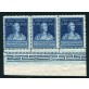 1949 Volta 50 lire striscia di 3 doppia dentellatura