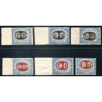 1931 San Marino tasse Mascherine saggi serie di 6 valori