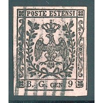 1853 Modena tasse giornali BG grande usato