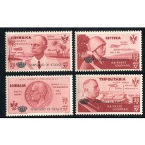 1924 Colonie giro completo Coroncine 4 val.