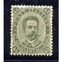 1889 Umberto I 45 cent. verde oliva nuovo