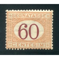 1870 Regno tasse 60 cent. ocra e carminio nuovo