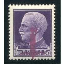 1944 RSI 50 lire fascio lilla Firenze