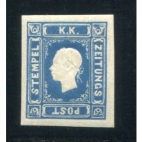 1861 Lombardo Veneto Giornali 1,05 soldi azzurro