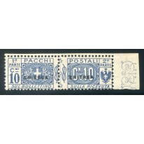 1916 Colonie Eritrea pacchi postali 10 cent. azzurro angolo