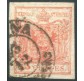 1852 LV I emissione 15 cent. rosso vergato 
