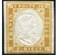 1862 Sardegna 10 cent. bistro giallastro nuovo