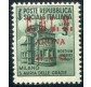 1945 Arona monumenti distrutti 3 lire. sovrastampa in rosso 