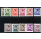 1942 Montenegro serie sovrastampata in rosso 11 valori