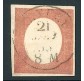 1854 Sardegna III emissione 40 cent. rosso mattone