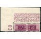 1946 Repubblica Pacchi 20 lire lilla violaceo angolo
