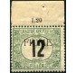 1918 Fiume Segnatasse 12 filler con filigrana C