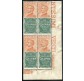 1924/25 Regno Pubblicitari 20 cent Columbia quartina