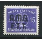 1947 Trieste A Recapito Autorizzato 15 lire