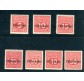 1918 Occupazione austriaca segnatasse serie 7 val.