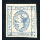 1863 Regno 15 cent. I tipo azzurro integro spl