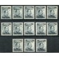 1916 Egeo 15 cent. sovrastampato serie 13 valori