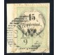 1854 LV marca da bollo 15 cent usata