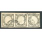 1861 Province Napoletane 1 gr. usata striscia di 3