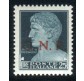 1944 GNR 25 lire nero azzurro VR sovrastampato GNR