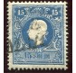 1859 ASI LV 15 soldi azzurro usato II tipo