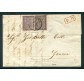 1852 ASI Parma 15 cent. coppia con greca larga 