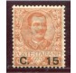 1905 Floreale cent. 15 su 20 nuovo centrato