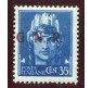 1944 GNR 35 cet. azzurro Brescia III tipo 
