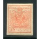 1850 LV I emissione 15 cent. carta a macchina