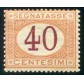 1870 Regno tasse 40 cent. ocra e carminio nuovo