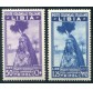 1936 Libia decennale fiera 2 val. nuovi