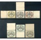 1946 Vaticano tasse righe larghe carta mista